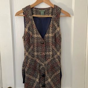 Maple  (Anthropologie) button-up wool-blend dress
